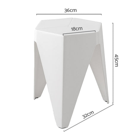 Leongatha puzzle stool white beside a kitchen island