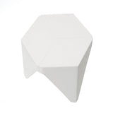 Close up of the leongatha puzzle stool white seat and frame