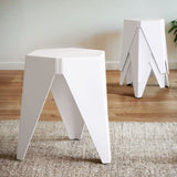 Leongatha puzzle stool white in a modern kitchen
