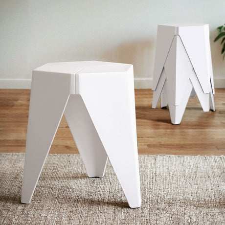 Leongatha puzzle stool white in a modern kitchen