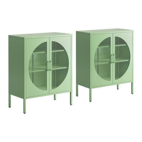 Glossop 2 Door Buffet Sideboard, Green 2pcs