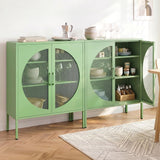 Glossop 2 Door Buffet Sideboard, Green 2pcs