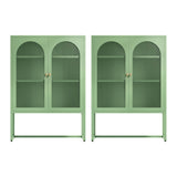 Red Cliffs 2 Door Buffet Sideboard, Green 2pcs