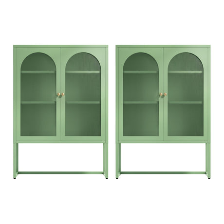 Red Cliffs 2 Door Buffet Sideboard, Green 2pcs