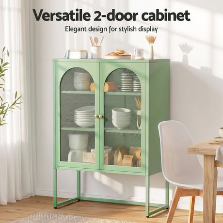Red Cliffs 2 Door Buffet Sideboard, Green 2pcs