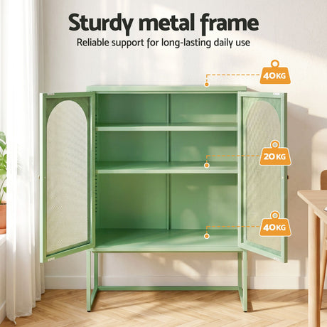 Red Cliffs 2 Door Buffet Sideboard, Green 2pcs