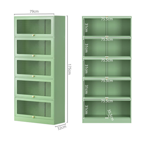 Loveday Buffet Sideboard, Light Green 2pcs