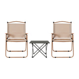 Hermannsburg Folding Camp Table and Chair Set 3pcs, Red