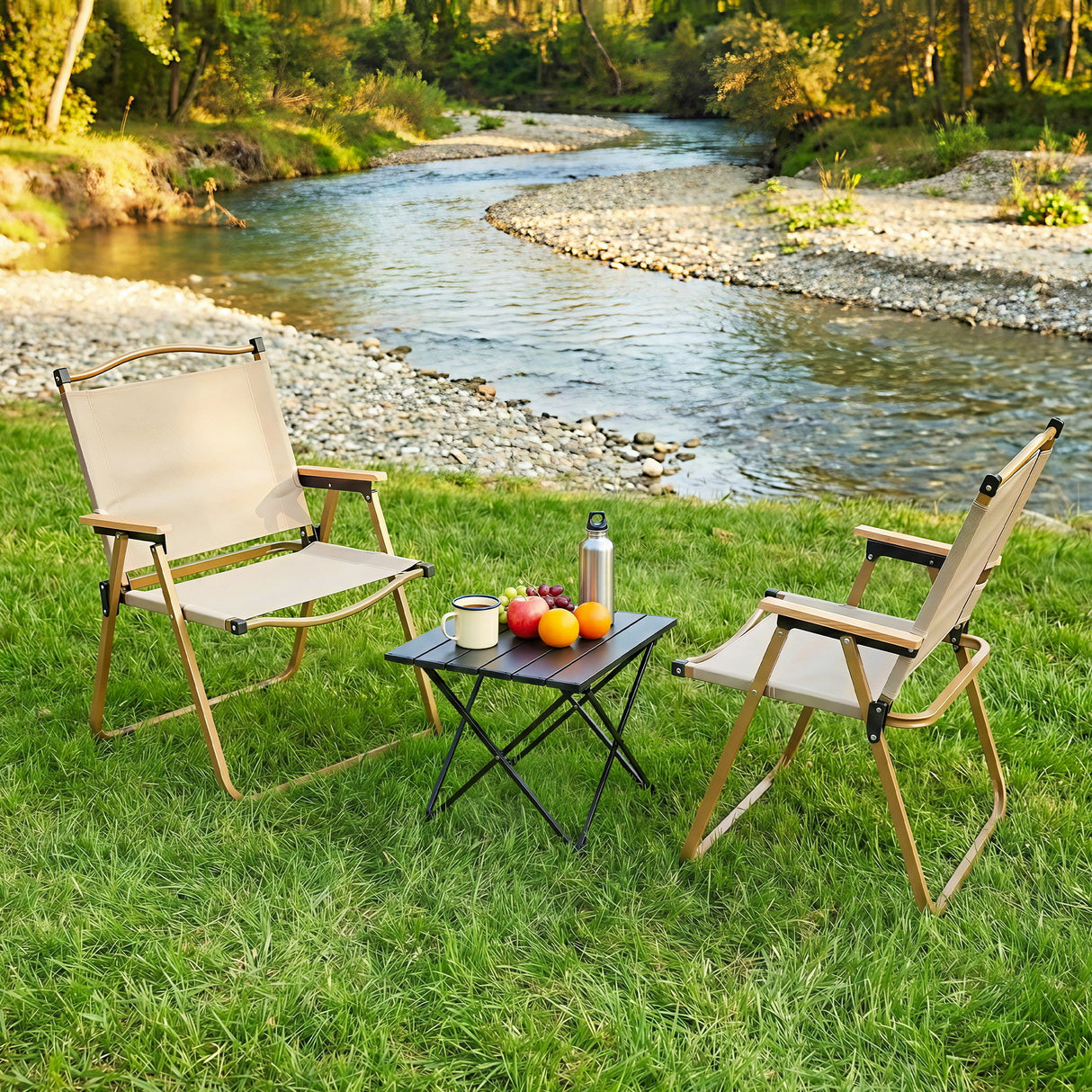 Hermannsburg Folding Camp Table and Chair Set 3pcs, Red