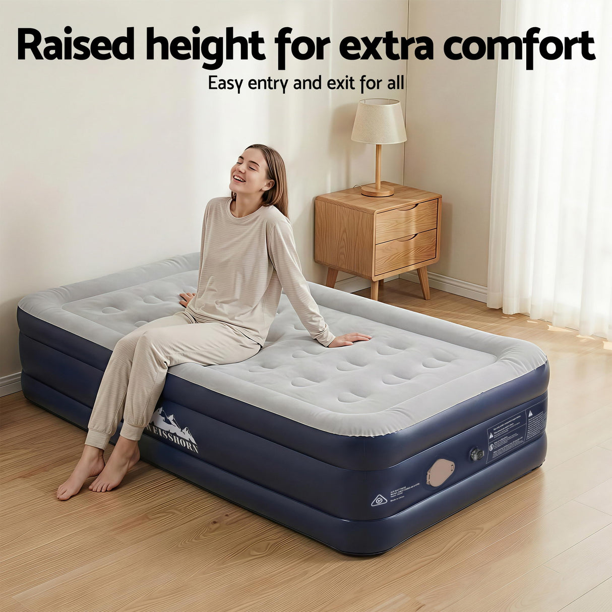 Spray Single Air Mattress, USB Pump Raised 46cm