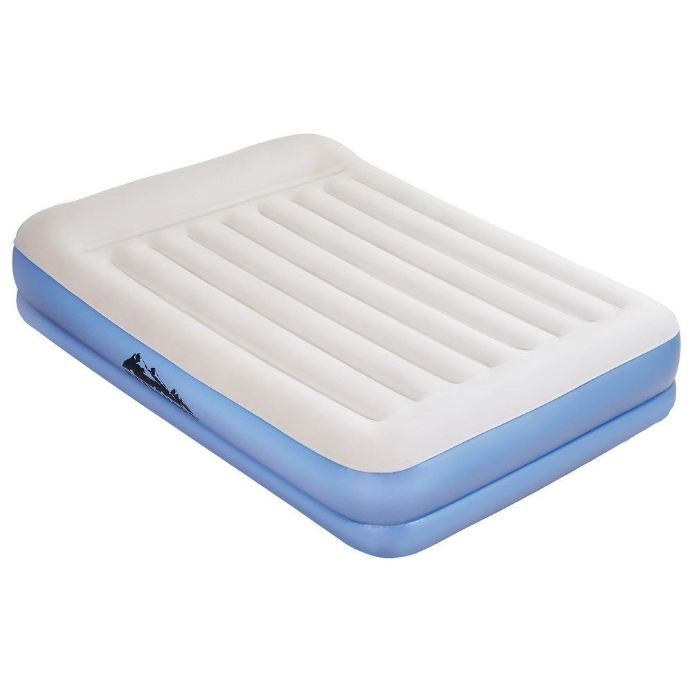 Tall 41cm queen air mattress with flocked top and built in pump