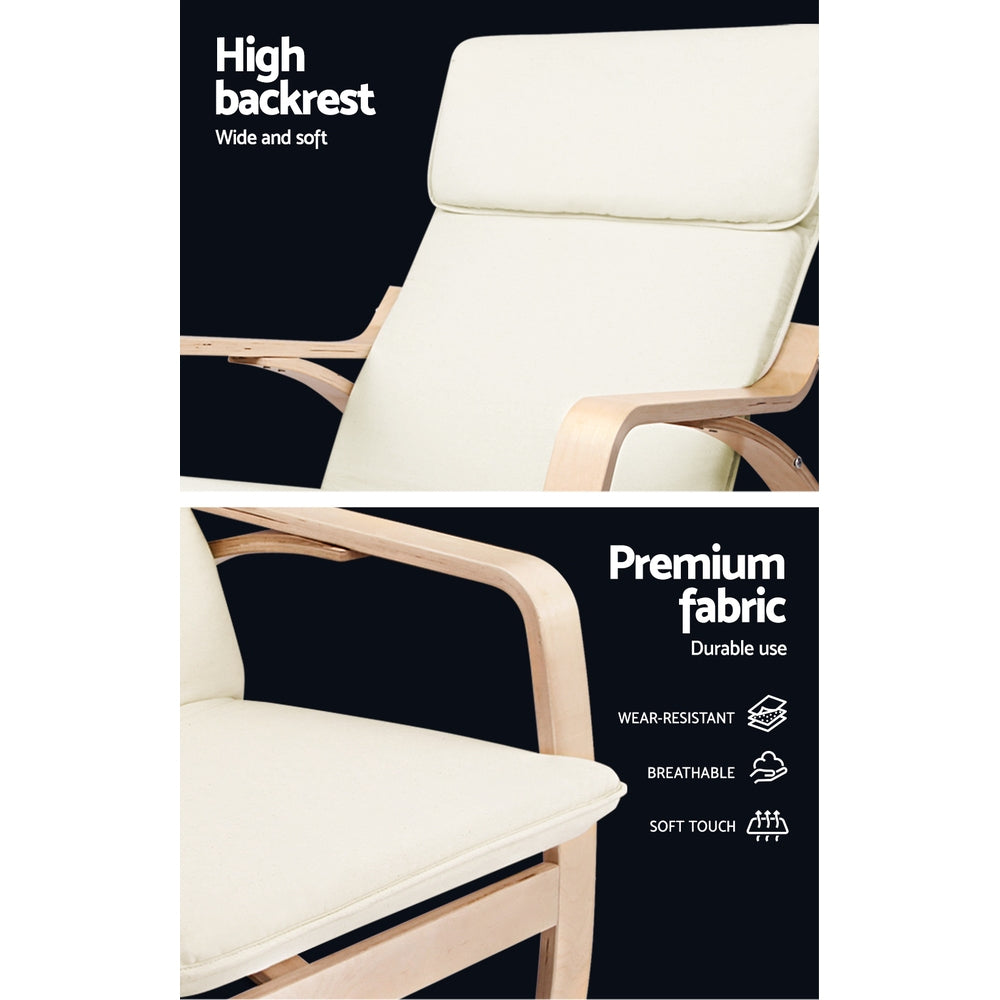 Bentwood Aero Rocking Armchair - Contemporary Comfort in Beige
