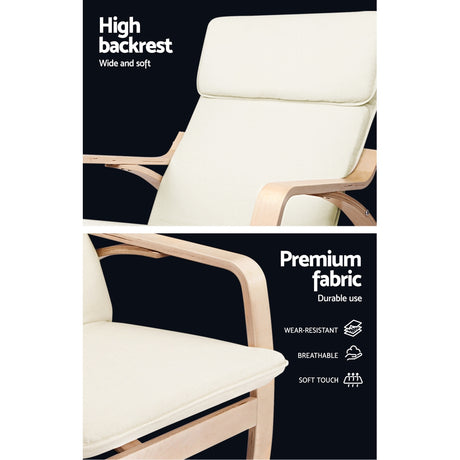 Bentwood Aero Rocking Armchair - Contemporary Comfort in Beige