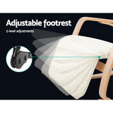 Afton Modern Rocking Armchair with Adjustable Footrest