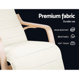 Afton Modern Rocking Armchair with Adjustable Footrest