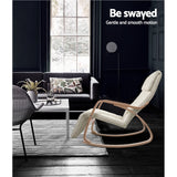 Afton Modern Rocking Armchair with Adjustable Footrest