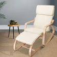 Emu Plains beige cotton rocking chair in a modern living room