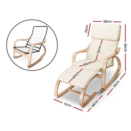 Emu Plains Rocking Chair, Beige