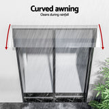 Instahut Window Door Awning 0.4mx1m Transparent
