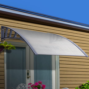 Hvar transparent polycarbonate window and door awning canopy 1.5m x 4.0m mounted above doorway