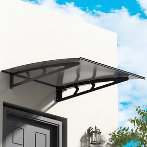 Primosten grey solid metal window and door awning 1.0m x 1.0m full coverage canopy