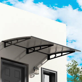 Primosten grey solid metal window and door awning 1.0m x 2.0m full coverage canopy