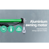 Instahut Retractable Folding Arm Awning Motorised Sunshade 3Mx2.5M Pearl Grey