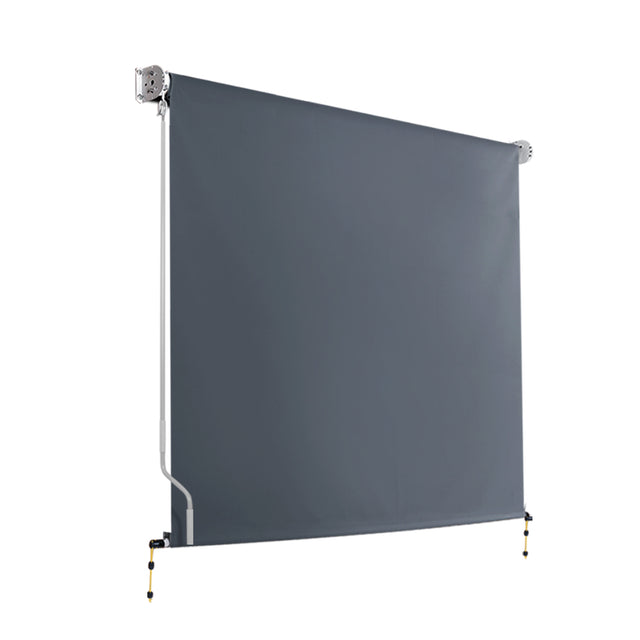 Instahut 1.8X2.5M Outdoor Blinds Awning Roll Down Canopy Retractable Outdoor Blinds Window Shade Grey