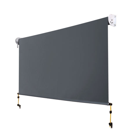 Instahut 1.8X2.5M Outdoor Blinds Awning Roll Down Canopy Retractable Outdoor Blinds Window Shade Grey