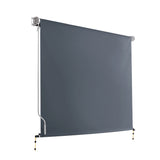 Instahut 2.4X2.5M Outdoor Blinds Awning Roll Down Canopy Retractable Outdoor Blinds Window Shade Grey