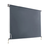 Instahut 3X2.5M Outdoor Blinds Awning Roll Down Canopy Retractable Outdoor Blinds Window Shade Grey