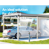 Instahut 1.5X2.4M Outdoor Blinds Clear Roll Down Awning Retractable Outdoor Blinds Water Wind Proof Transparent