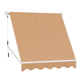 Trogir beige fixed pivot arm window awning 2.1m x 2.1m angled over window