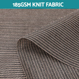Instahut 3X2.5M Outdoor Blinds Awning Roll Down Retractable Knit Fabric Outdoor Blinds Window Shade Brown