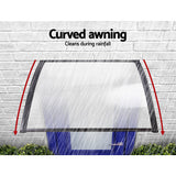 Instahut Window Door Awning 1mx1.2m Transparent