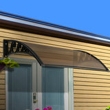 Instahut Window Door Awning 1mx1.2m Brown