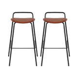 Pair of Artiss brown metal bar stools in contemporary kitchen — Allure Home Collections