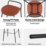 Two Artiss brown metal bar stools at kitchen counter — Allure Home Collections