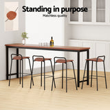 Artiss brown bar stool cushion seat close-up — Allure Home Collections