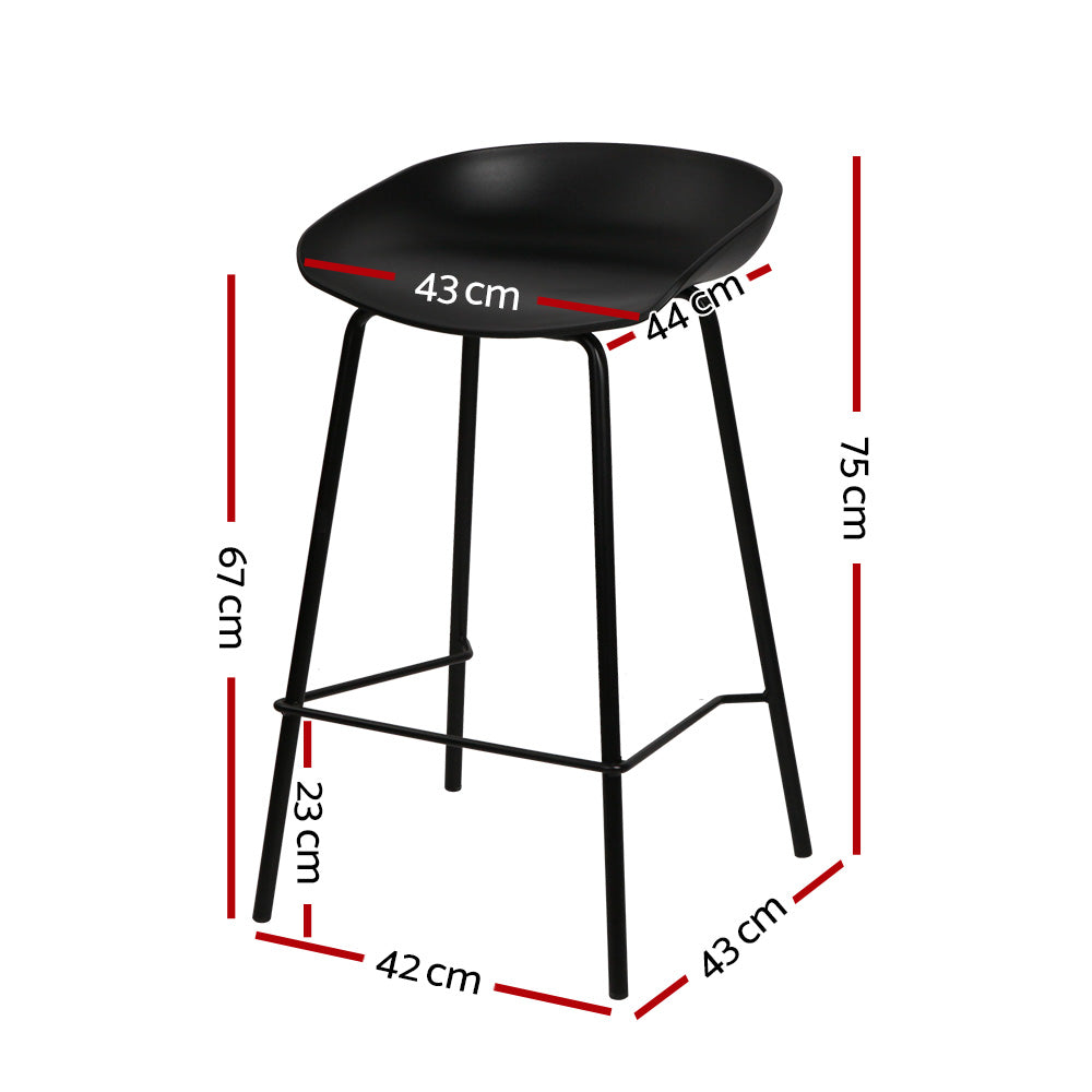 Artiss metal bar stool seat and metal frame detail close-up — Allure Home Collections