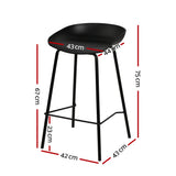 Artiss metal bar stool seat and metal frame detail close-up — Allure Home Collections