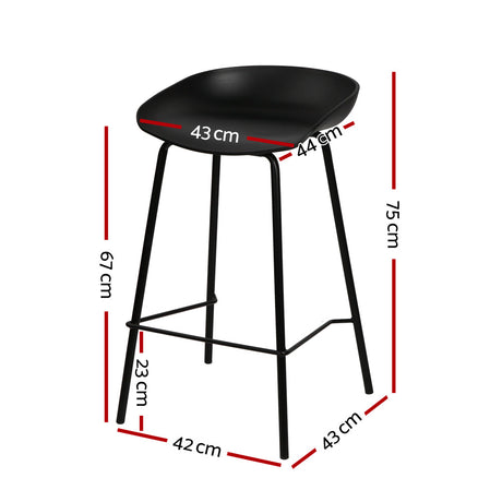 Artiss metal bar stool seat and metal frame detail close-up — Allure Home Collections