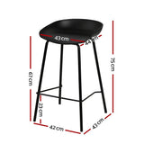 Carrum black metal bar stool with moulded seat in a minimalist kitchen