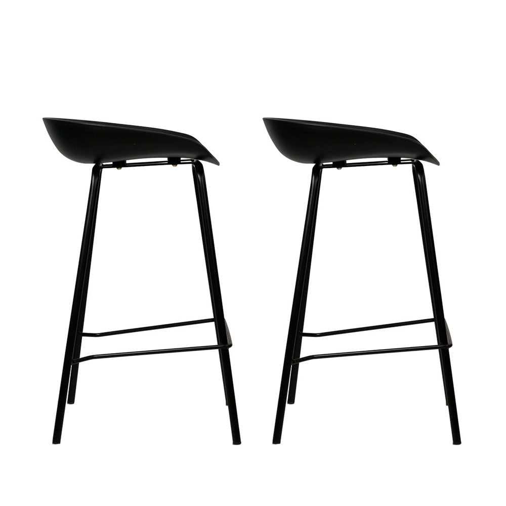 Two Artiss modern metal bar stools at kitchen counter — Allure Home Collections
