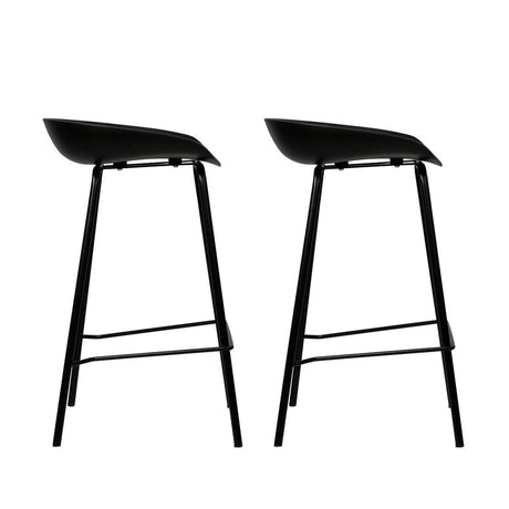 Two Artiss modern metal bar stools at kitchen counter — Allure Home Collections