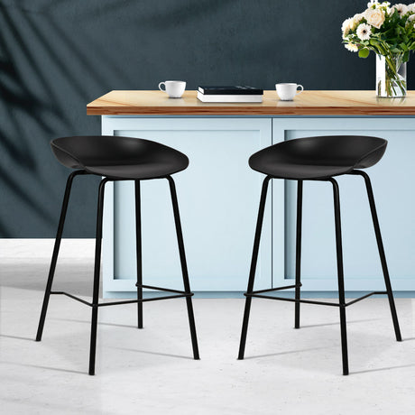 Artiss modern metal bar stools set of 2 for kitchen counter — Allure Home Collections