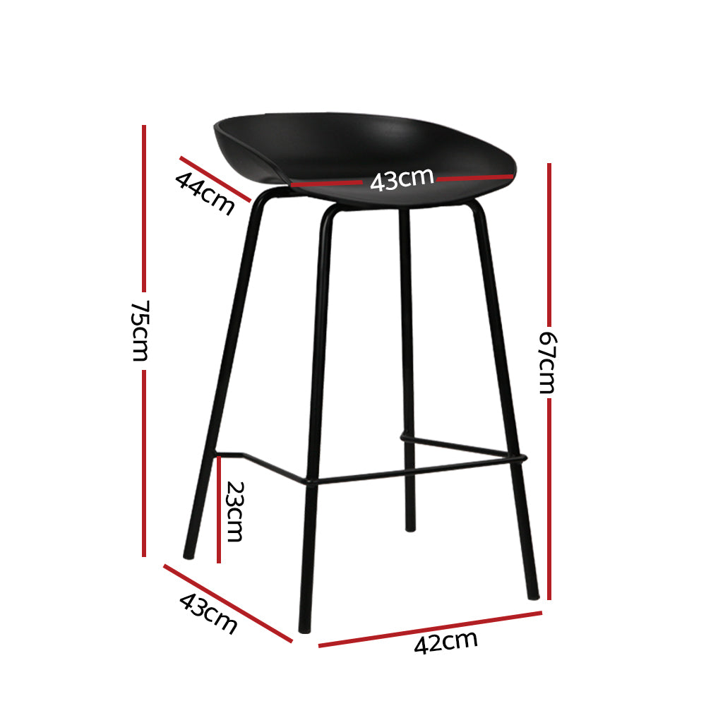 Artiss metal bar stool sleek frame and seat detail close-up — Allure Home Collections