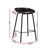 Artiss metal bar stool sleek frame and seat detail close-up — Allure Home Collections