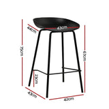 Carrum black metal bar stool with moulded seat in a minimalist kitchen
