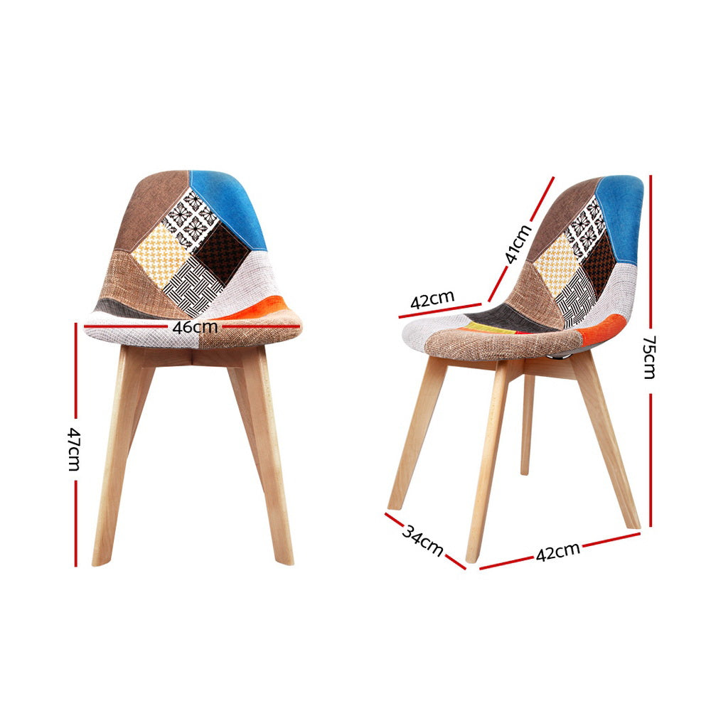 Artiss DSW Retro Replica Fabric Dining Chairs — Set of 4 — Allure Home Collections